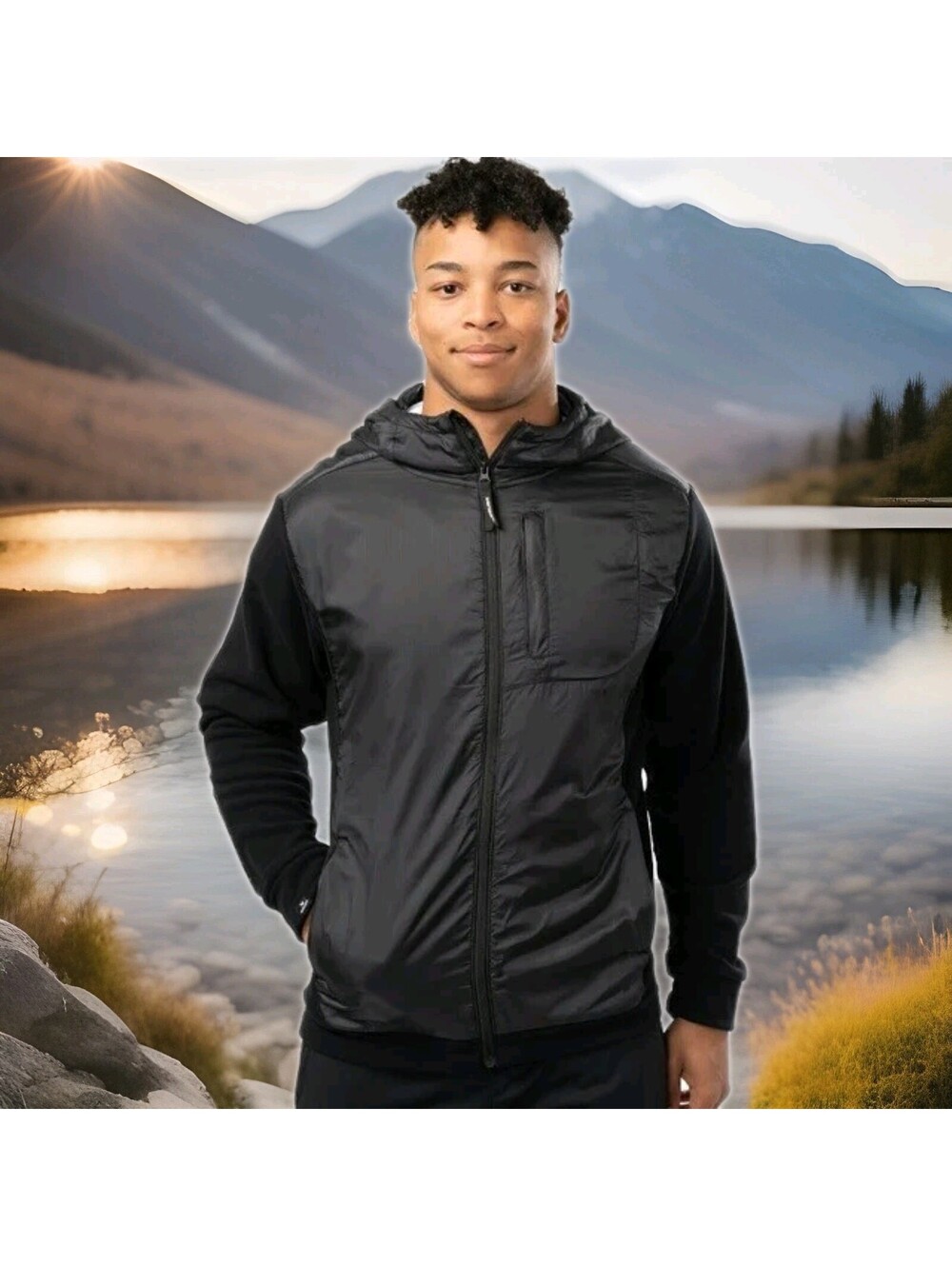 Bauer FLC Polartec Full Zip Hoodie Jacket Hockey Mens Small Black Coaches Warmup